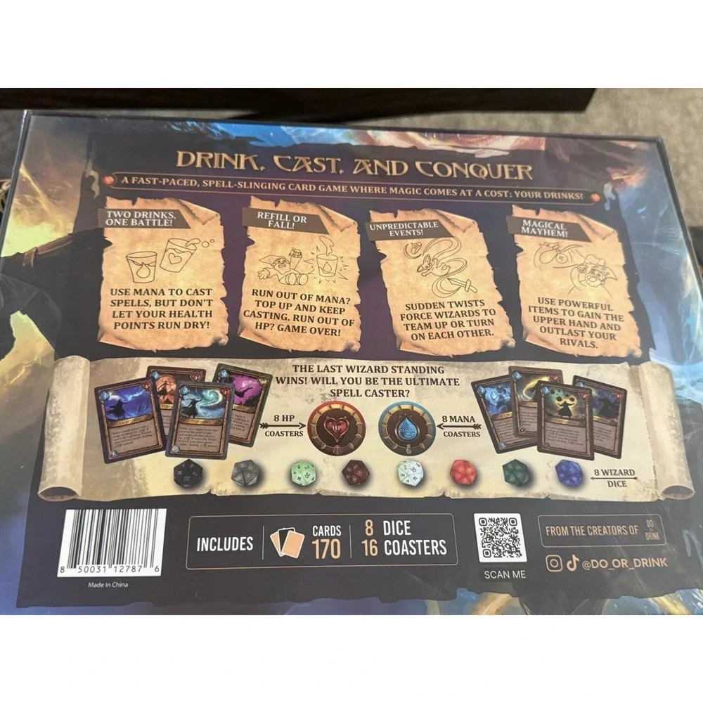 Wizards Tavern Strategic Drinking Card Game-NEW & SEALED-Fast Shipping